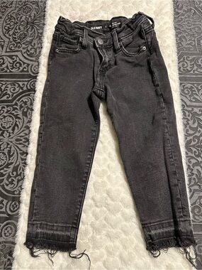 Old Navy Black Frayed-Hem Skinny Jeans